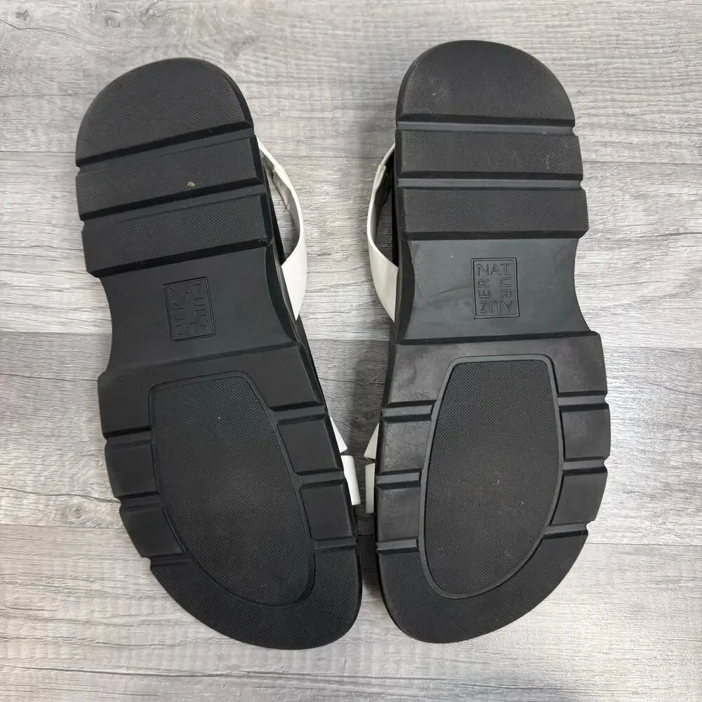 Naturalizer Jubalee Sport Sandals Chucky Black White Size 9 1/2